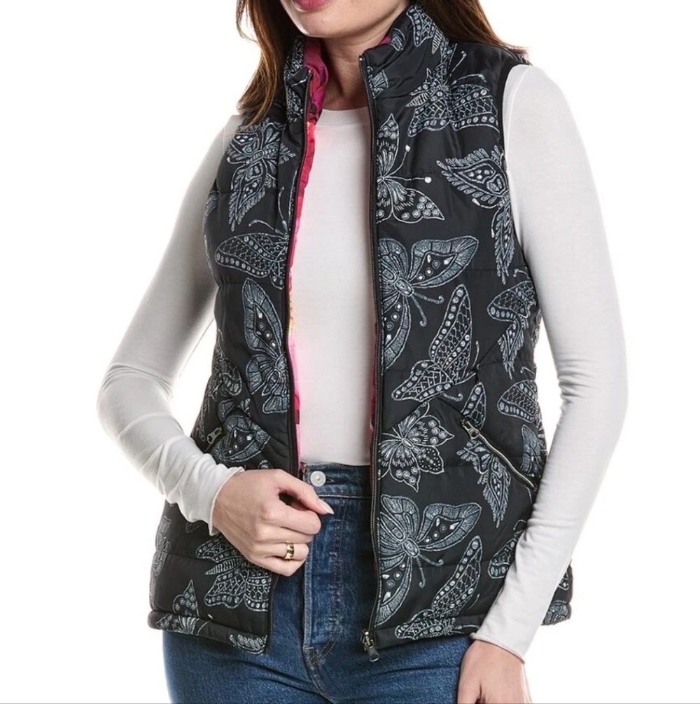 NWT Johnny Was Braemar Reversible Puffer Vest, XS - Picture 2 of 9